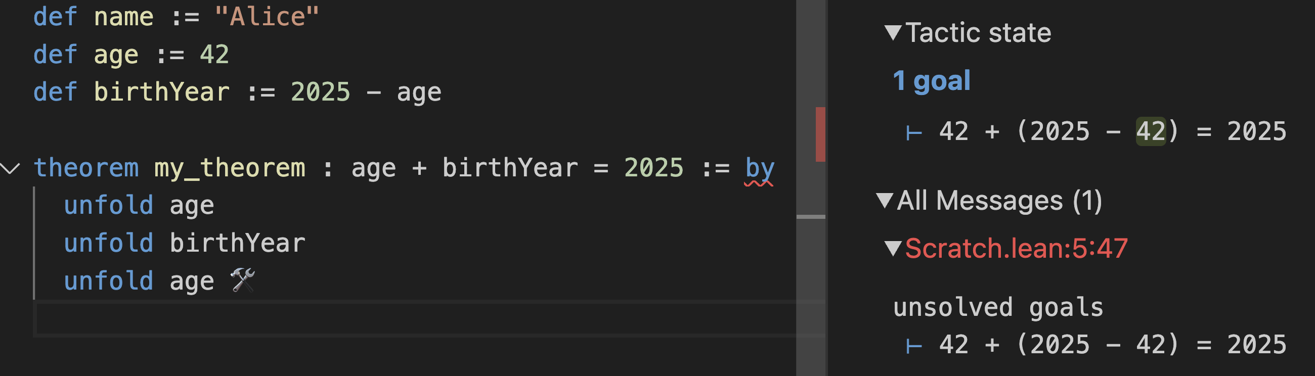 Goal: 42 + (2025 - 42) = 2025