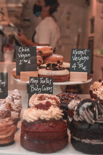 Freshly baked vegan pastries