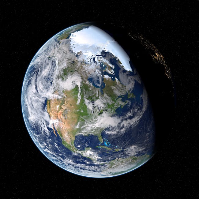 Pale blue dot Earth view