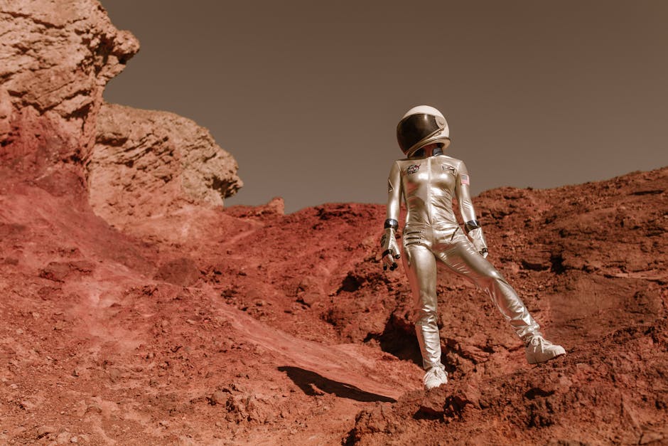 Martian surface landscape