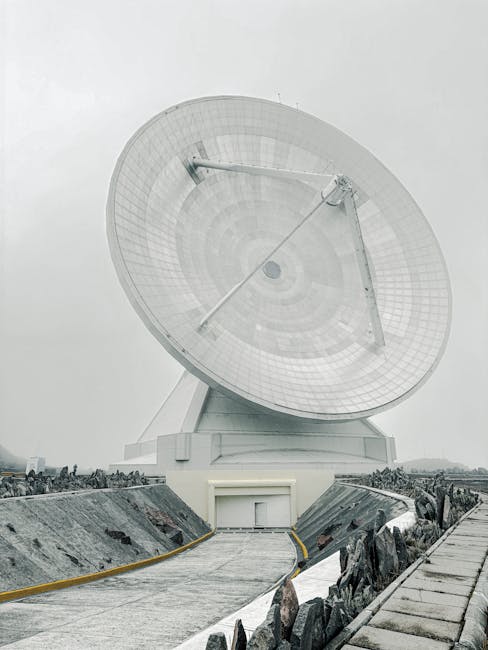 Giant radio telescope dish