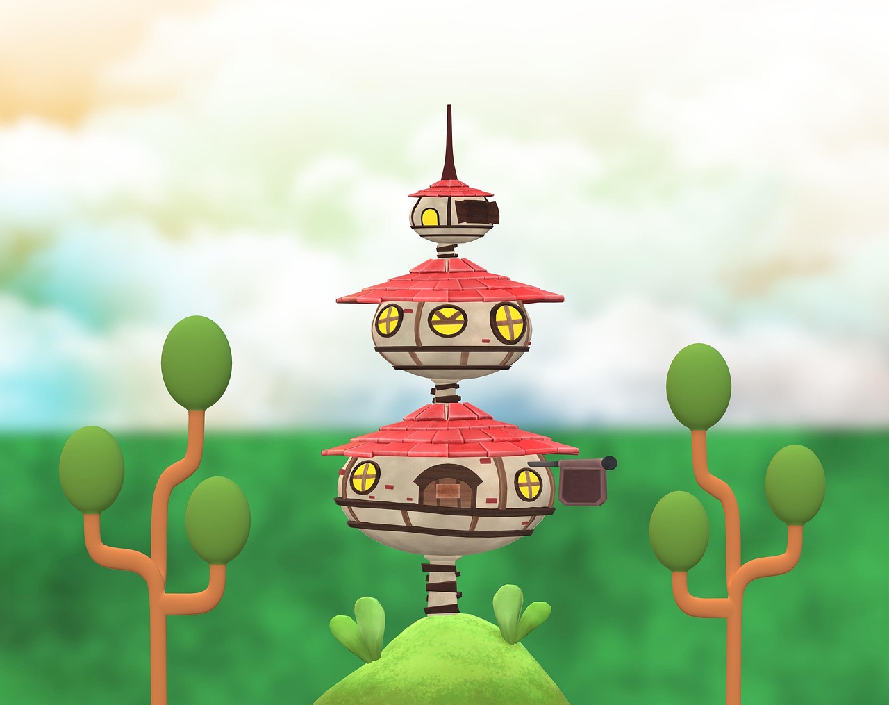 Game Characters in a Rocket