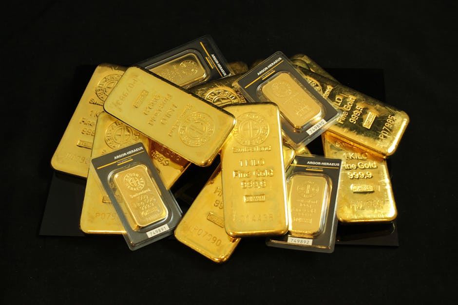 Stacked gold bars